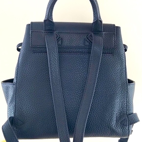 Tory Burch Navy Thea Drawstring Tassa Backpack - Picture 2 of 8